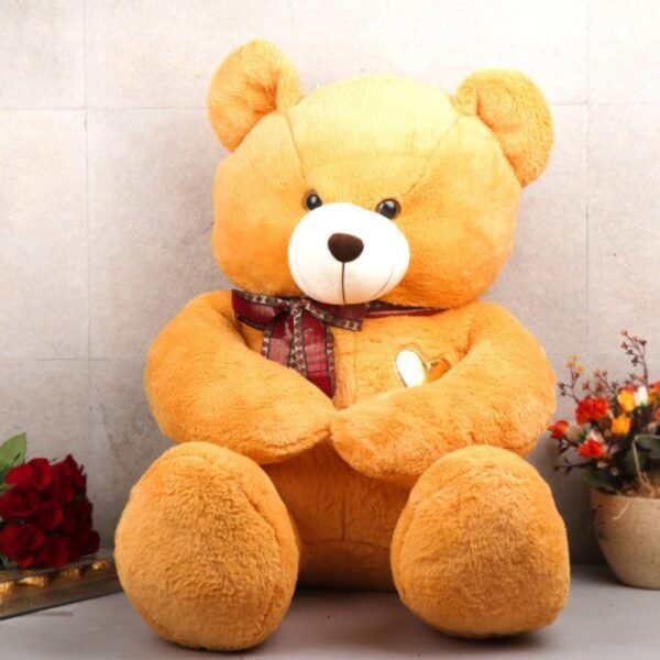 3 Feet Teddy Bear with Fresh Red Roses – The Perfect Gift of Love - Image 2