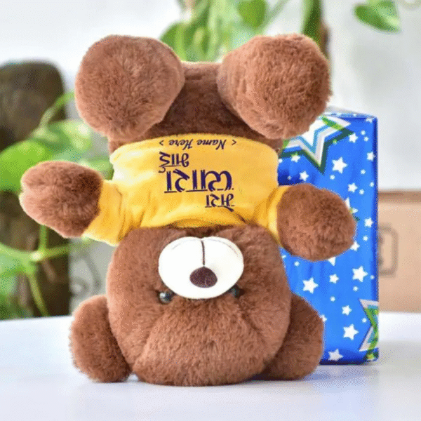 Personalized T-Shirt Teddy Bear | Mera Pyaara Bhai Teddy Bear - Image 3
