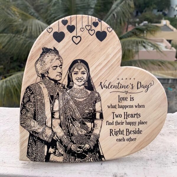 Happy Birthday Engraved Wooden Frame with Photo - Image 2