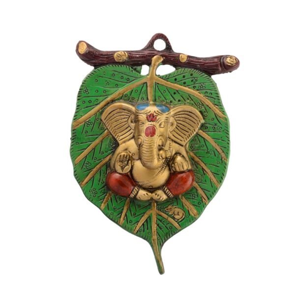 eCraftIndia Metal Golden Lord Ganesha