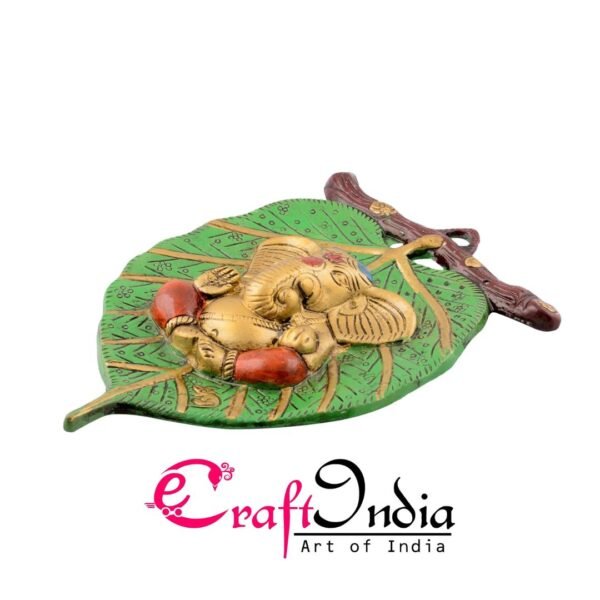 eCraftIndia Metal Golden Lord Ganesha - Image 2